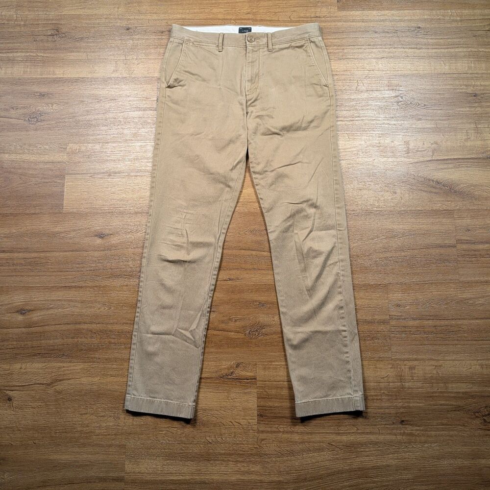 J.Crew 770 Chino Pants Men 30x32(30) Khaki Tan Straight Fit Stretch Casual